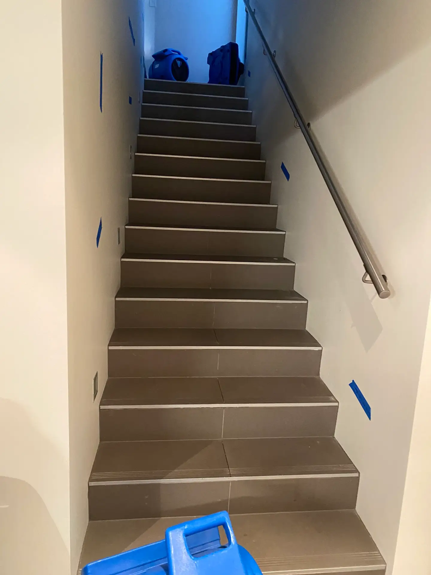 Structural drying and moisture mapping on stairwell — Restored Right Sydney