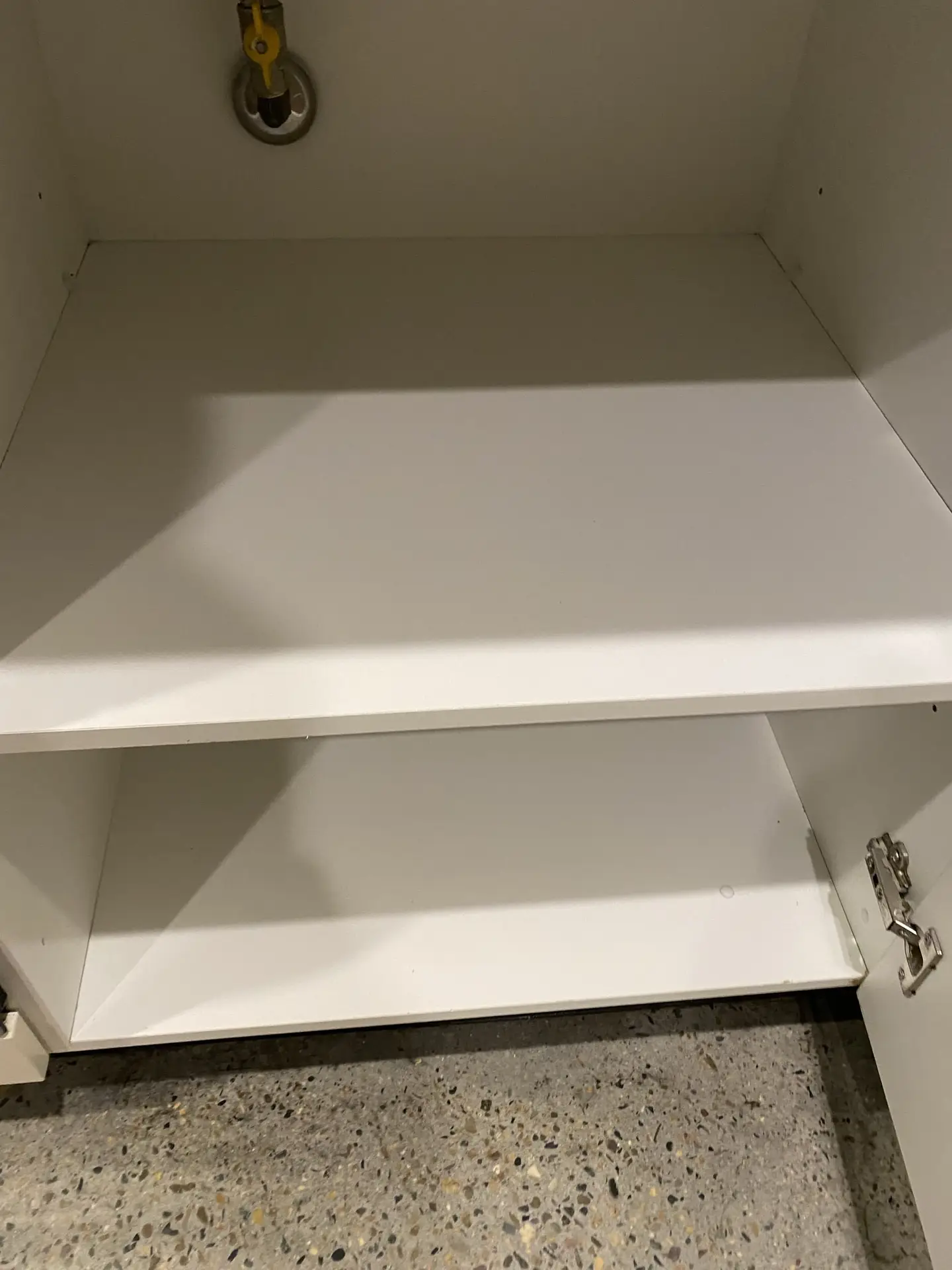 After cabinet deep cleaning in Sydney — interior shelves scrubbed and disinfected by Restored Right